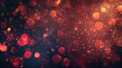 A red background with many small red circles