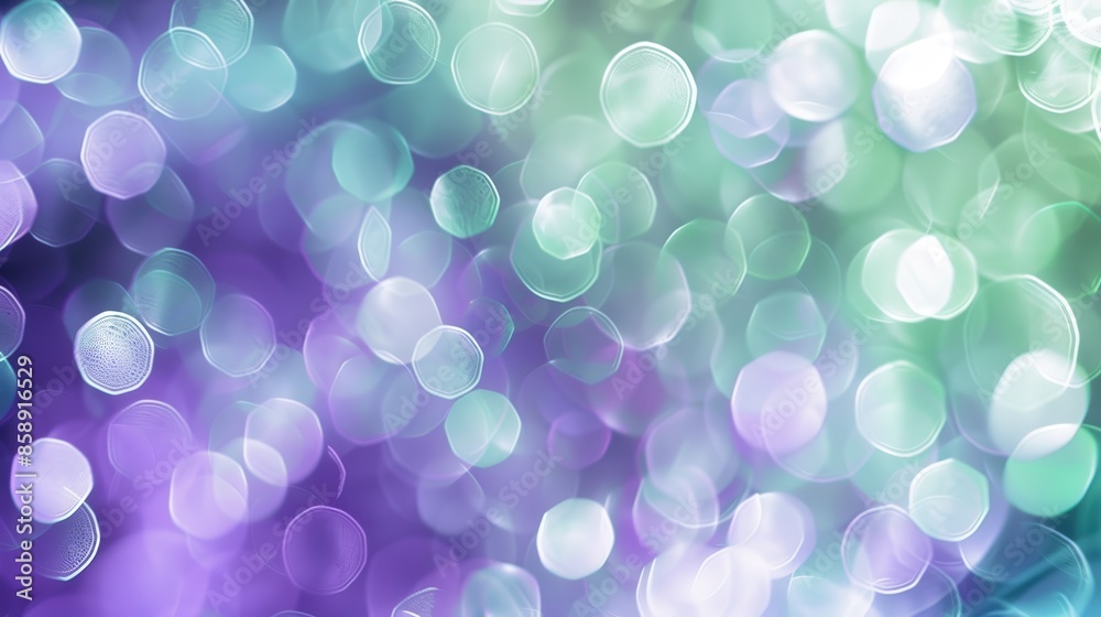 Fototapete a colorful background with purple and green circles. the circles are blurry and overlapping, creatin