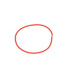 hand drawn red oval