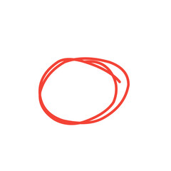 hand drawn red oval