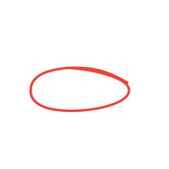 hand drawn red oval