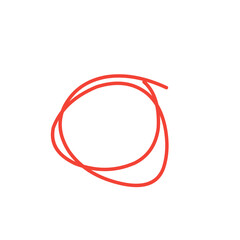 hand drawn red oval