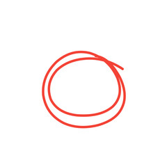 hand drawn red oval