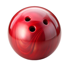 Red bowling ball isolated on transparent background