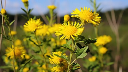 yellow dandelions in the field