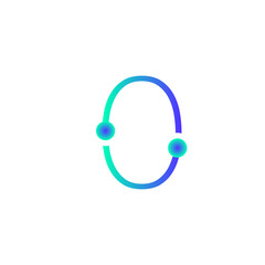 0 number tech logo icon vector eps 