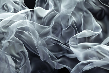 Obraz premium Gossamer silk furling sinuous, cigarette smoke volume. 