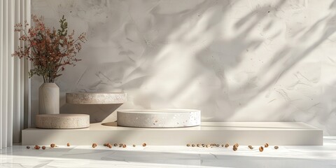 Minimalist Product Display with Earthy Tones