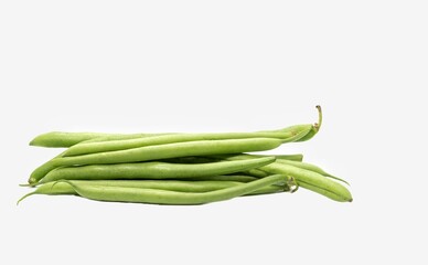 Organic Bean Pile Isolated on White Background with Copy Space