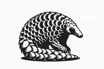 Pangolin image vector silhouette 