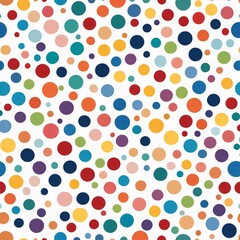 Seamless Polka Dot Pattern on White Background