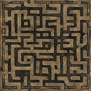  maze, labyrinth illustration