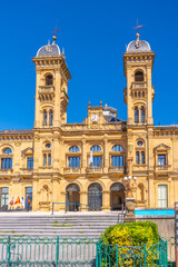 Obraz premium Main facade of the town hall of Donostia San Sebastian in Gipuzkoa. Basque Country