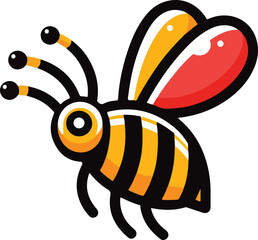 Colourful bee vector illustration