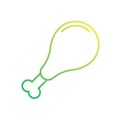 Chicken leg vector icon
