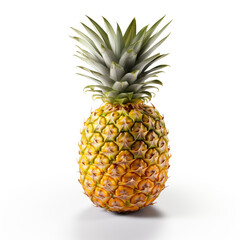 Fototapeta premium ripe pineapple isolated on white background