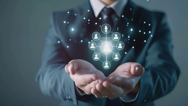 HR Human resources. Business leadership concept. Management and recruitment. Social network. Different person, business, leader, cooperation, opportunity