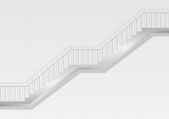 Emergency Exit Stair. Fire Exit Stair. Vector Illustration.