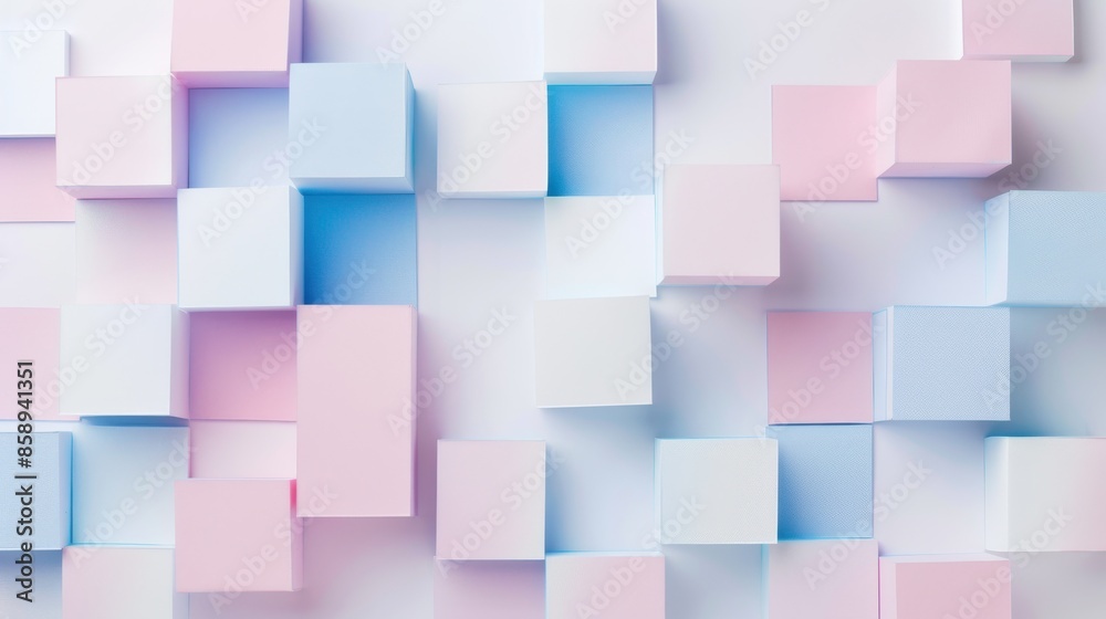Aufkleber a colorful background made of pink, blue, and white blocks. the blocks are arranged in a way that cr