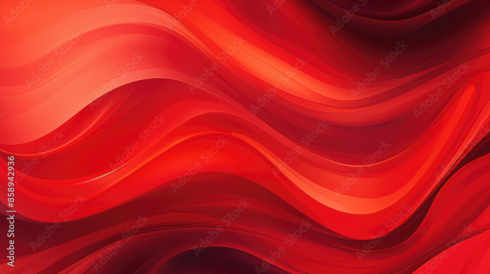 Wall mural abstract digital art pattern background banner illustration wallpaper design - red liquid texture in