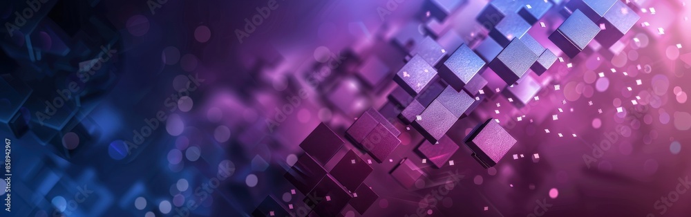 Poster a colorful image of blocks with a purple background. the blocks are arranged in a way that creates a
