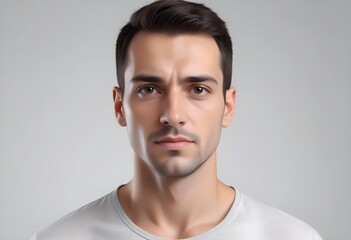 Fototapeta premium Positive man on clean background