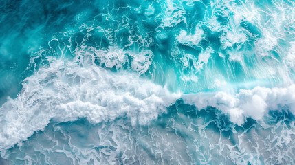 Fototapeta premium ocean waves splashing on a beach wallpaper