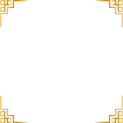 Chinese retro gold border square