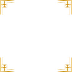 Chinese retro gold border square