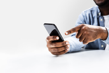 Innovation at Work: Young African American Executive Engaged in Virtual Meeting