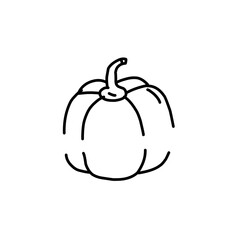 Handdrawn pumpkin outline