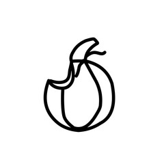 Handdrawn pumpkin outline