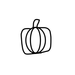 Handdrawn pumpkin outline