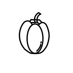 Handdrawn pumpkin outline