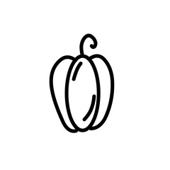Handdrawn pumpkin outline