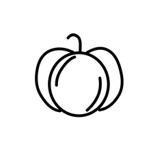 Handdrawn pumpkin outline