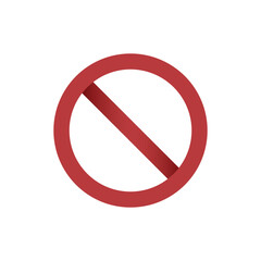 No red symbol sign vector.