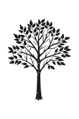 Obraz premium Birch silhouette design vector art AI Generated 