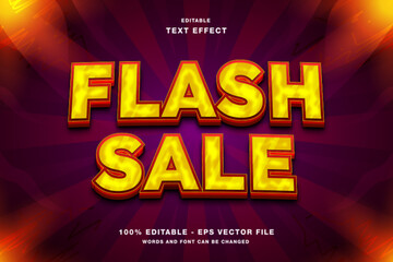 Flash sale 3d Editable Text Effect Template Style Premium Vector