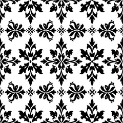 Fototapeta premium Monochrome Seamless Pattern