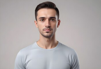 Obraz premium Positive man on clean background