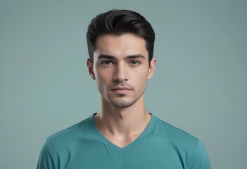 Fototapeta premium Positive man on clean background
