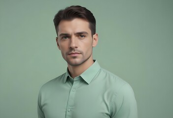 Obraz premium Positive man on clean background