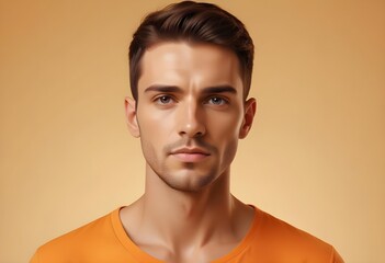 Fototapeta premium Positive man on clean background
