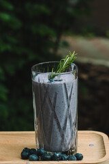 Naklejka premium Milk blueberry cocktail / Milk shake