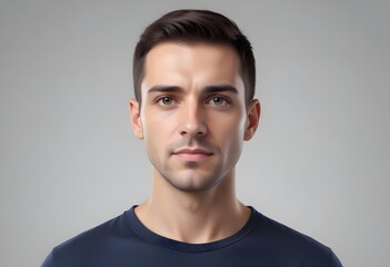 Obraz premium Positive man on clean background