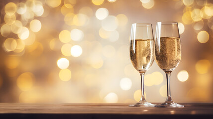 wine glass with sparkling background