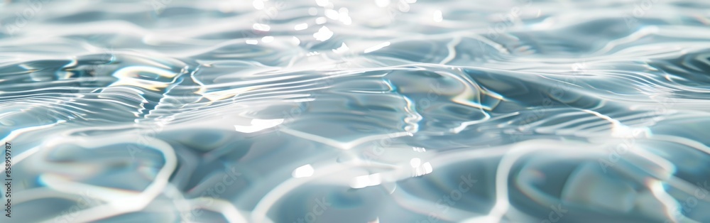 Poster a body of water with ripples and waves. the water appears to be calm and still, with no visible move