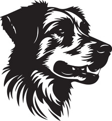 Majestic Silhouette of a Dog Against a Vibrant Sunset Sky