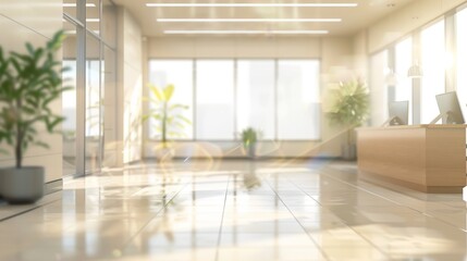Fototapeta premium Bright and Spacious Office Lobby